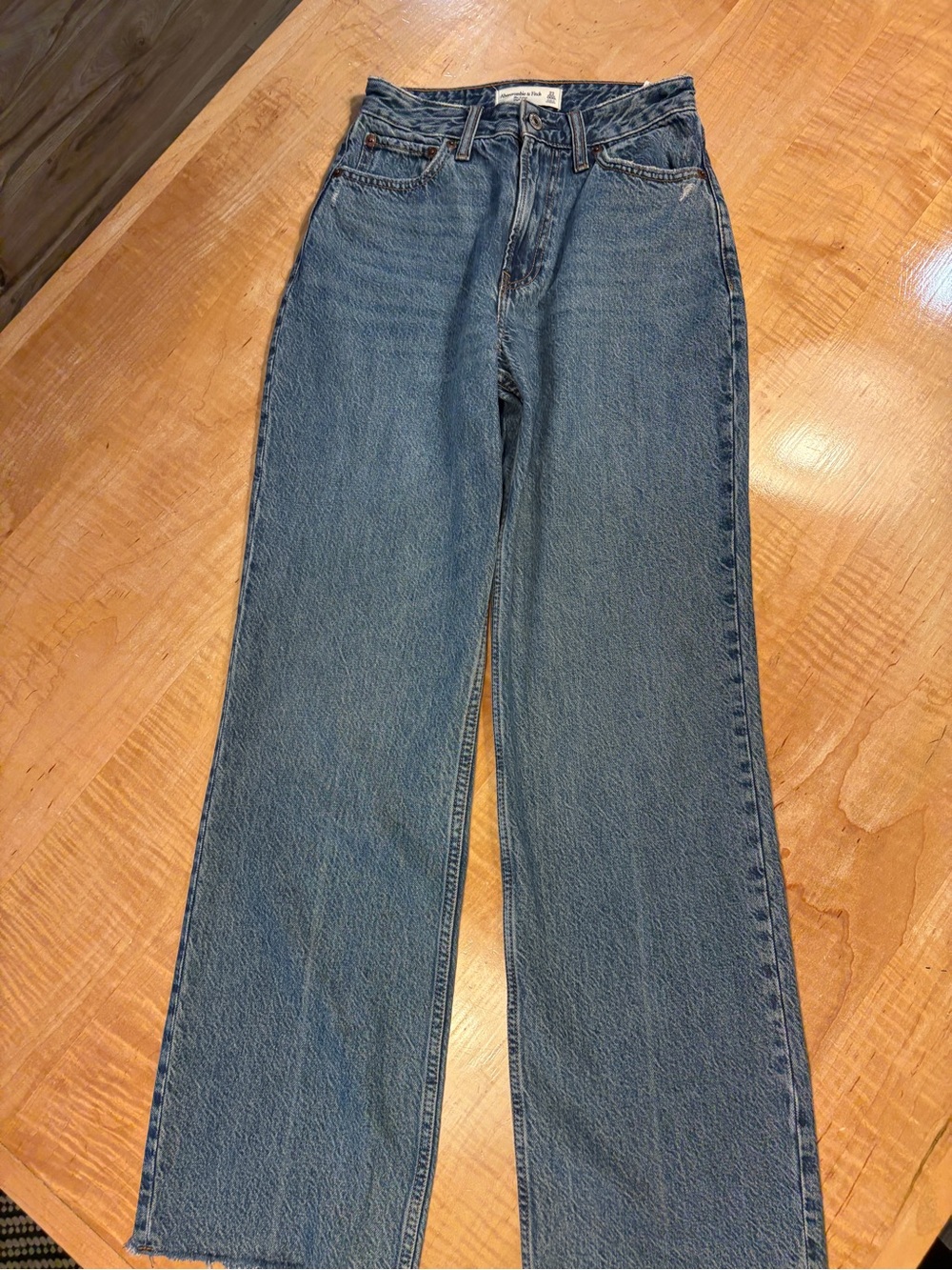 Abercrombie & Fitch Light Blue Wide-Leg Jeans